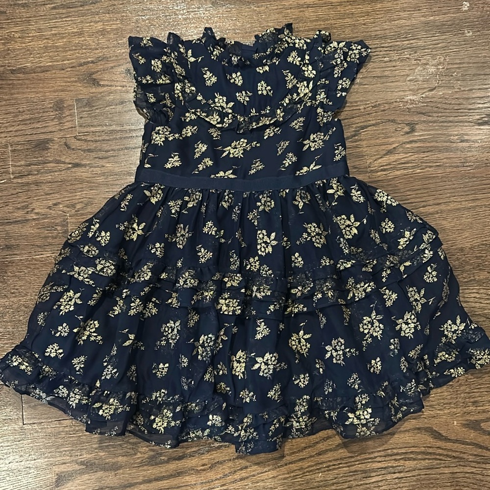 Navy and gold formal dress - Janie and Jack - size 5T
